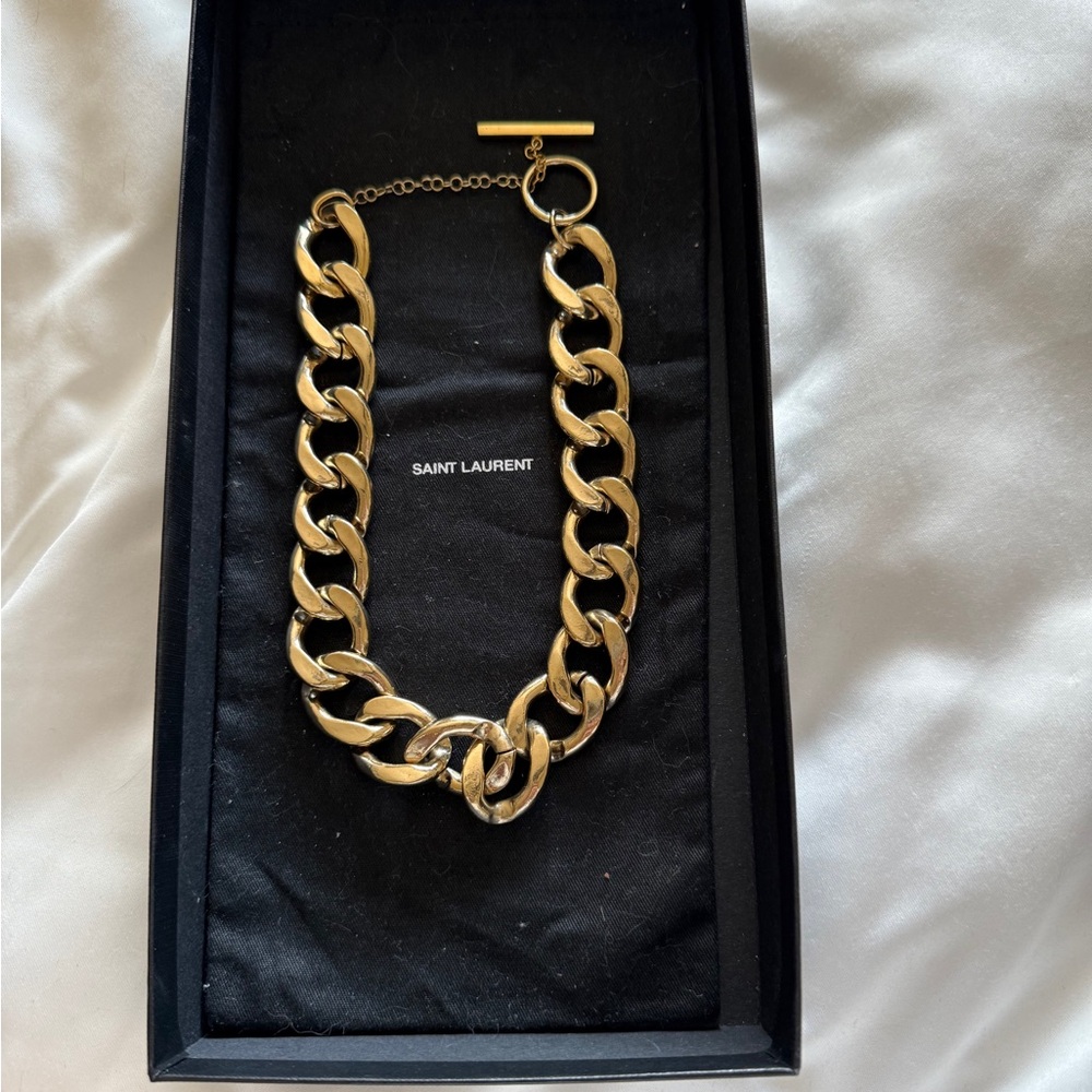 Saint Laurent Bold Gold Necklace - Picture 2 of 7